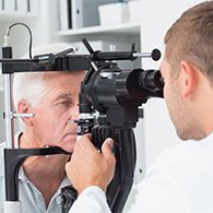 Man Having his Eyes Checked by a Doctor